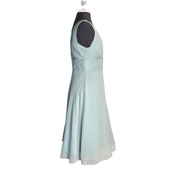 J. Crew Sophia 100% Silk Dress 8 Mint Light Green Fit & Flare Fully Lined Summer - Picture 2 of 8